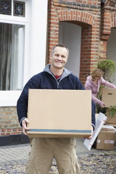 Van loading safety and moving equipment at the start of a removal job