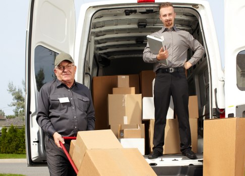 Commercial moving team planning an office relocation in Uxbridge