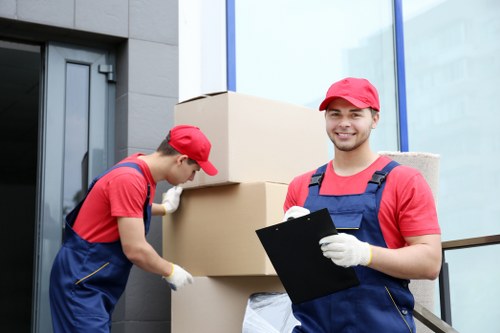 Professional packing services in Uxbridge preparing boxes for a move
