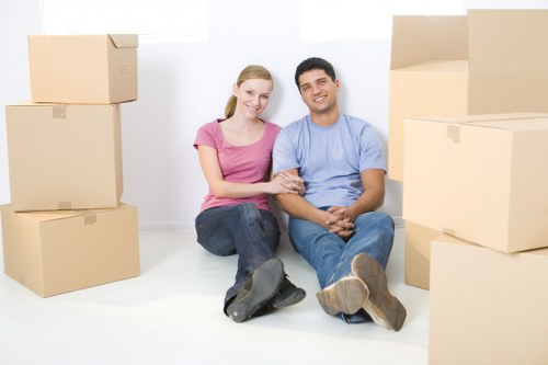 Loading items into a moving van during a service booking