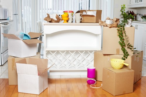 Driver handling a planned van service with packed furniture