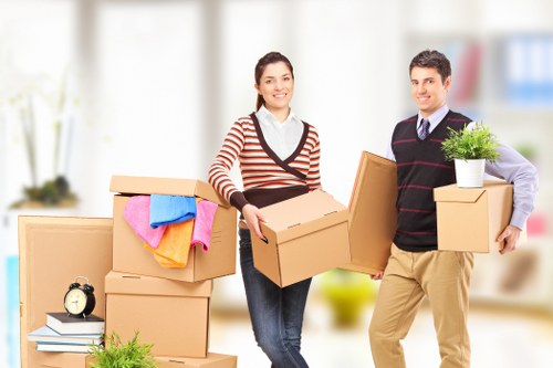 Packing supplies and moving boxes prepared by Uxbridge removal companies