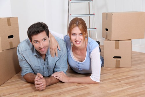 Packed moving boxes ready for house removals in Uxbridge