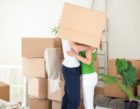 Professional furniture collection van during a Uxbridge pick-up