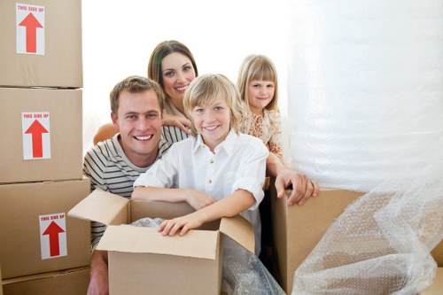 A student moving team loading belongings in Uxbridge