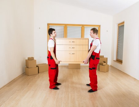 Removalists handling access challenges in a Uxbridge property