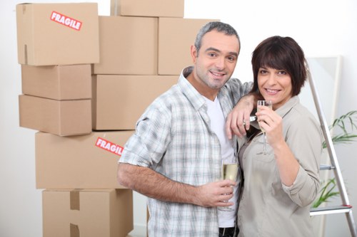 Uxbridge van service transporting household boxes and appliances